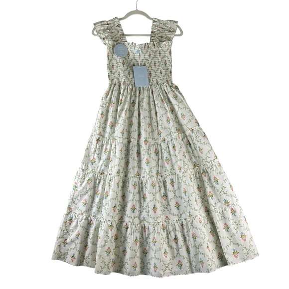 Hill House Home Dresses & Skirts - Hill House Home Ellie Nap Dress Pastel Trellis Floral Maxi Size S NWT Cotton